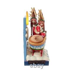 Jim Shore Heartwood Creek Deluxe Santa Sleigh W Reindeer Scene Fig 6017012