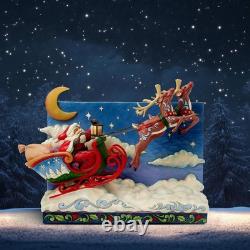 Jim Shore Heartwood Creek Deluxe Santa Sleigh W Reindeer Scene Fig 6017012