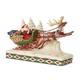 Jim Shore Heartwood Creek Here Comes Santa Sleigh With Reindeer Figurine, 7