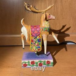 Jim Shore-Heartwood Creek-Santa Sleigh & 3 Reindeer-Delivering Joy & 3 Dash Away