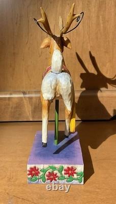 Jim Shore-Heartwood Creek-Santa Sleigh & 3 Reindeer-Delivering Joy & 3 Dash Away