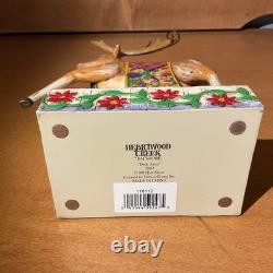 Jim Shore-Heartwood Creek-Santa Sleigh & 3 Reindeer-Delivering Joy & 3 Dash Away