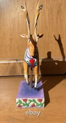Jim Shore-Heartwood Creek-Santa Sleigh & 3 Reindeer-Delivering Joy & 3 Dash Away
