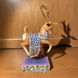 Jim Shore-Heartwood Creek-Santa Sleigh & 3 Reindeer-Delivering Joy & 3 Dash Away