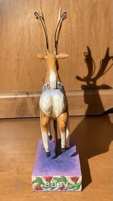 Jim Shore-Heartwood Creek-Santa Sleigh & 3 Reindeer-Delivering Joy & 3 Dash Away