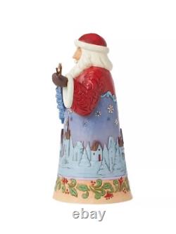 Jim Shore Large 11 Santa Sleigh Reindeer Midnight Christmas Sky NEW Boxed 5502