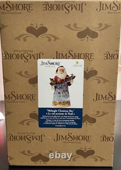Jim Shore Large 11 Santa Sleigh Reindeer Midnight Christmas Sky NEW Boxed 5502