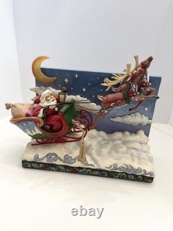 Jim Shore SANTA SLEIGH WITH REINDEER LED-ST. NICHOLAS IS ON HIS WAY 6017012 NEW