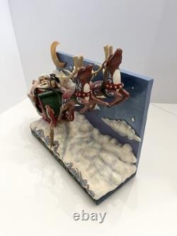 Jim Shore SANTA SLEIGH WITH REINDEER LED-ST. NICHOLAS IS ON HIS WAY 6017012 NEW