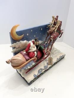 Jim Shore SANTA SLEIGH WITH REINDEER LED-ST. NICHOLAS IS ON HIS WAY 6017012 NEW