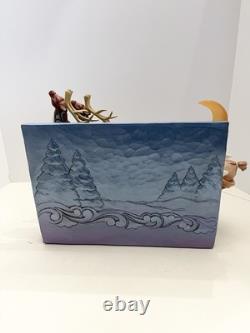 Jim Shore SANTA SLEIGH WITH REINDEER LED-ST. NICHOLAS IS ON HIS WAY 6017012 NEW