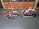 Jim Shore Santa Sleigh Delivering Joy & The 3 Dash Away Reindeer