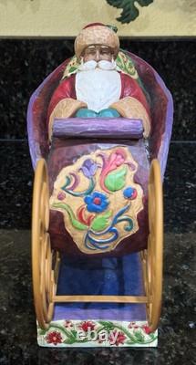 Jim Shore Santa Sleigh Delivering Joy & the 3 Dash Away Reindeer Original Boxes