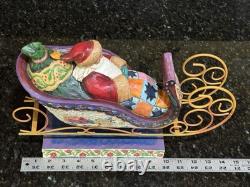Jim Shore Santa Sleigh Delivering Joy & the 3 Dash Away Reindeer Original Boxes