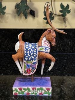 Jim Shore Santa Sleigh Delivering Joy & the 3 Dash Away Reindeer Original Boxes