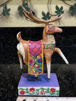 Jim Shore Santa Sleigh Delivering Joy & the 3 Dash Away Reindeer Original Boxes