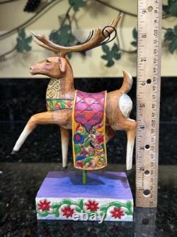 Jim Shore Santa Sleigh Delivering Joy & the 3 Dash Away Reindeer Original Boxes