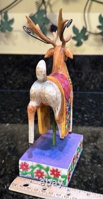 Jim Shore Santa Sleigh Delivering Joy & the 3 Dash Away Reindeer Original Boxes