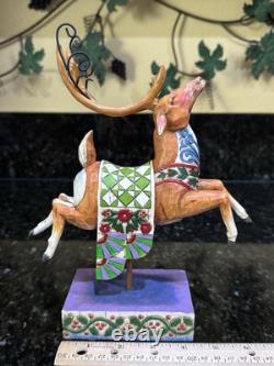 Jim Shore Santa Sleigh Delivering Joy & the 3 Dash Away Reindeer Original Boxes