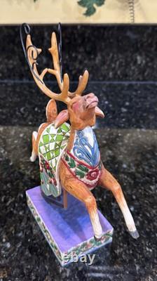 Jim Shore Santa Sleigh Delivering Joy & the 3 Dash Away Reindeer Original Boxes