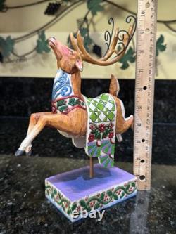 Jim Shore Santa Sleigh Delivering Joy & the 3 Dash Away Reindeer Original Boxes