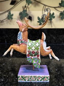 Jim Shore Santa Sleigh Delivering Joy & the 3 Dash Away Reindeer Original Boxes