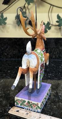 Jim Shore Santa Sleigh Delivering Joy & the 3 Dash Away Reindeer Original Boxes