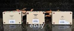 Jim Shore Santa Sleigh Delivering Joy & the 3 Dash Away Reindeer Original Boxes