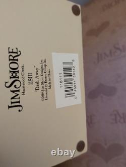 Jim Shore Santa Sleigh Delivering Joy & the One Dash Away Reindeer With Boxes