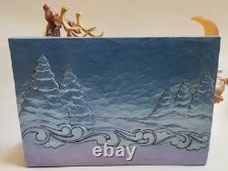 Jim Shore Santa Sleigh w Reindeer St. Nicholas Is On His Way LED Musical VGC