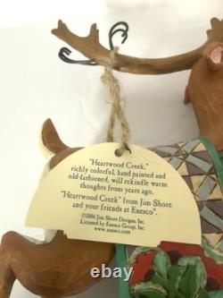 Jim Shore Santa's Sleigh 2006 Christmas Magic Flying Reindeer F400532 Rare
