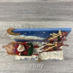 Jim Shore St Nicholas Is On His Way 6017012 Musical Santa Sleigh Reindeer VIDEO