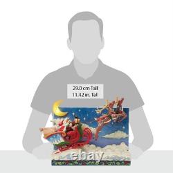 Jim Shore St. Nicholas is on His Way Santa Sleigh with Reindeer LED 6017012 Ne