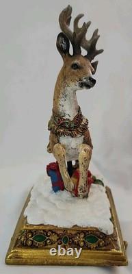 Joseph's Studio Stocking Holders Santa In Sleigh & Reindeer Set Of 2 No Box EC