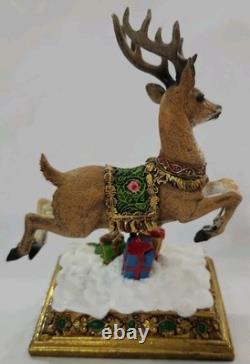 Joseph's Studio Stocking Holders Santa In Sleigh & Reindeer Set Of 2 No Box EC