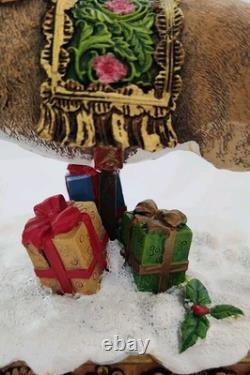 Joseph's Studio Stocking Holders Santa In Sleigh & Reindeer Set Of 2 No Box EC