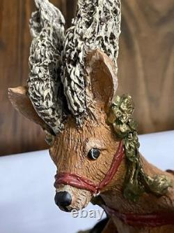 June McKenna -Santa & His Magic Sleigh LE 1108/4000 Santa's Reindeer LE 365/1500