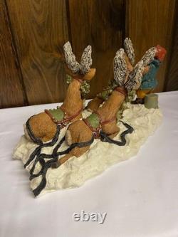June McKenna -Santa & His Magic Sleigh LE 1108/4000 Santa's Reindeer LE 365/1500