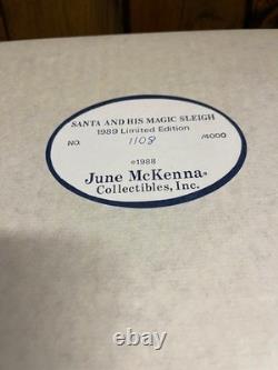 June McKenna -Santa & His Magic Sleigh LE 1108/4000 Santa's Reindeer LE 365/1500