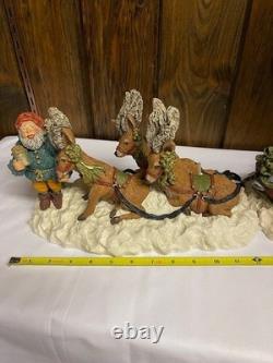 June McKenna -Santa & His Magic Sleigh LE 1108/4000 Santa's Reindeer LE 365/1500