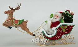 Katherine's Collection SANTA Sleigh & Reindeer Tbltop 28-828335 NEW Christmas