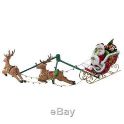 Katherine's collection Santa sleigh reindeer Tree Decor night Before Christmas