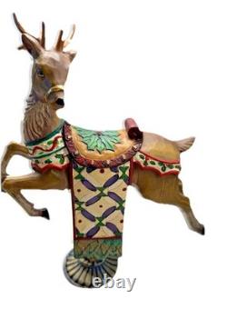 Kirkland Signature Rare Santa, Sleigh, and Reindeer Figurines 266018 Set Vintage