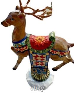 Kirkland Signature Rare Santa, Sleigh, and Reindeer Figurines 266018 Set Vintage