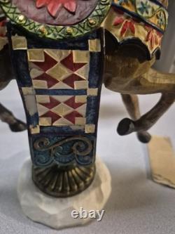 Kirkland Signature Santa Sleigh and Reindeer Christmas 9.5 Figurines- Set of 4