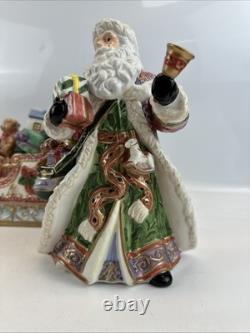 Kirkland Signature Santa and Sleigh with Reindeer Candle Holders With Box