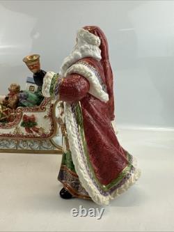 Kirkland Signature Santa and Sleigh with Reindeer Candle Holders With Box