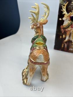 Kirkland Signature Santa and Sleigh with Reindeer Candle Holders With Box