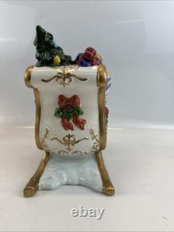 Kirkland Signature Santa and Sleigh with Reindeer Candle Holders With Box