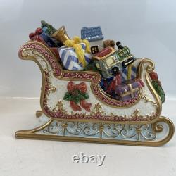 Kirkland Signature Santa and Sleigh with Reindeer Candle Holders With Box